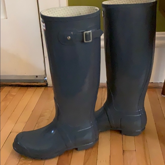 Hunter Original Gloss rain boots in gray - Picture 3 of 4